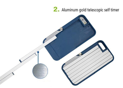 3 in 1 Aluminium Selfie Stick Case For iPhone
